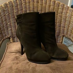 Michael Kors Brown with gold heel booties size 8